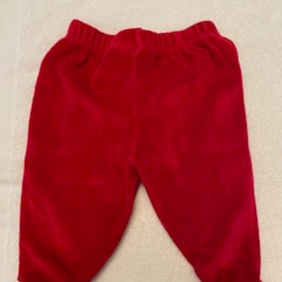 Miniwear Christmas Holiday 2pc. Santa Pajama Loungewear 6-9 months Red/White - Picture 4 of 9